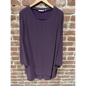 Soft Surroundings Purple Womens Dress Plus Size 1X